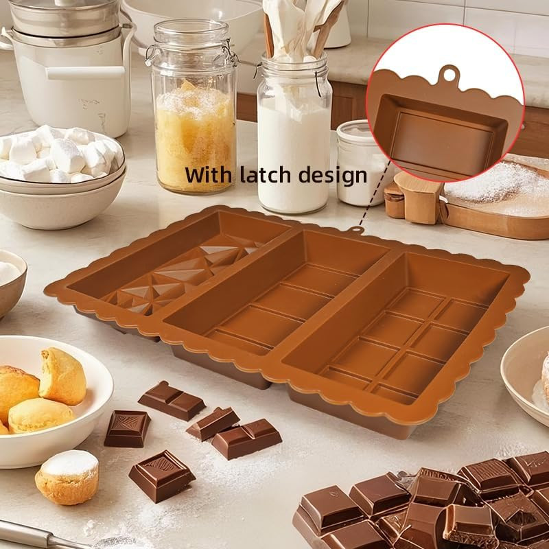 Chocolate Bar Mold - Food Grade Silicone Chocolate Molds, Non-Stick & Easy to Re gallery
