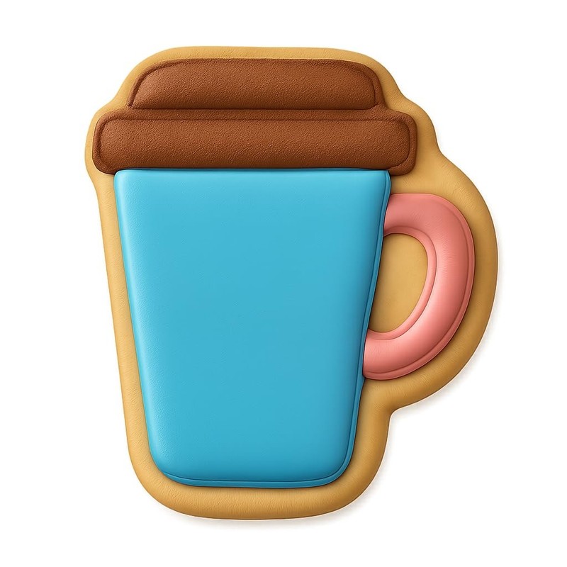 Travel Coffee Mug Cookie Cutter & Stamp, Fondant & Clay - 3.3x4 gallery