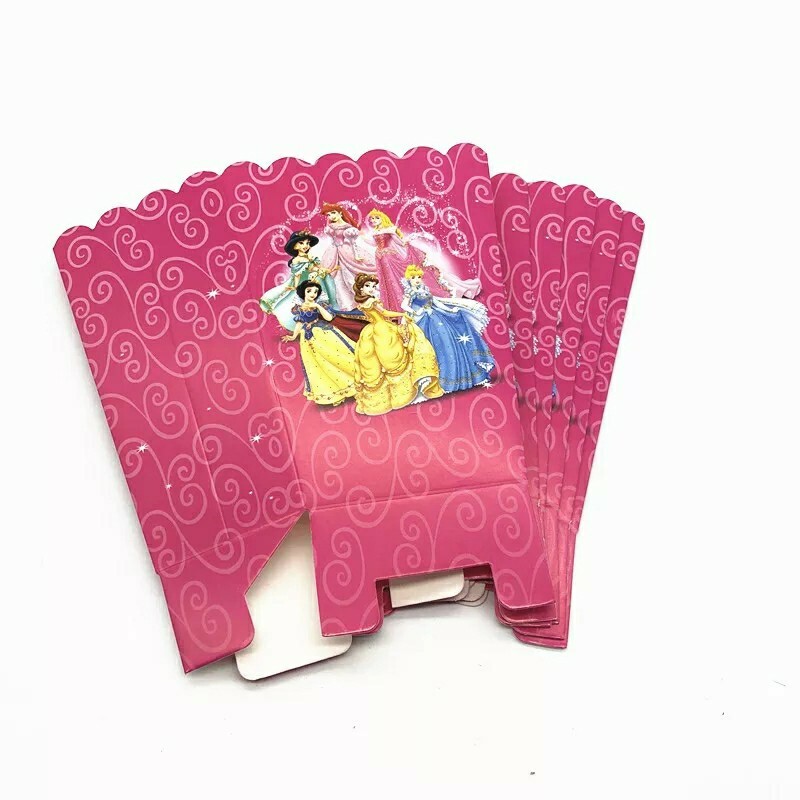 12 Pcs Set, princess Pop Corn Candy Boxes Kids Birthday Party Supply gallery