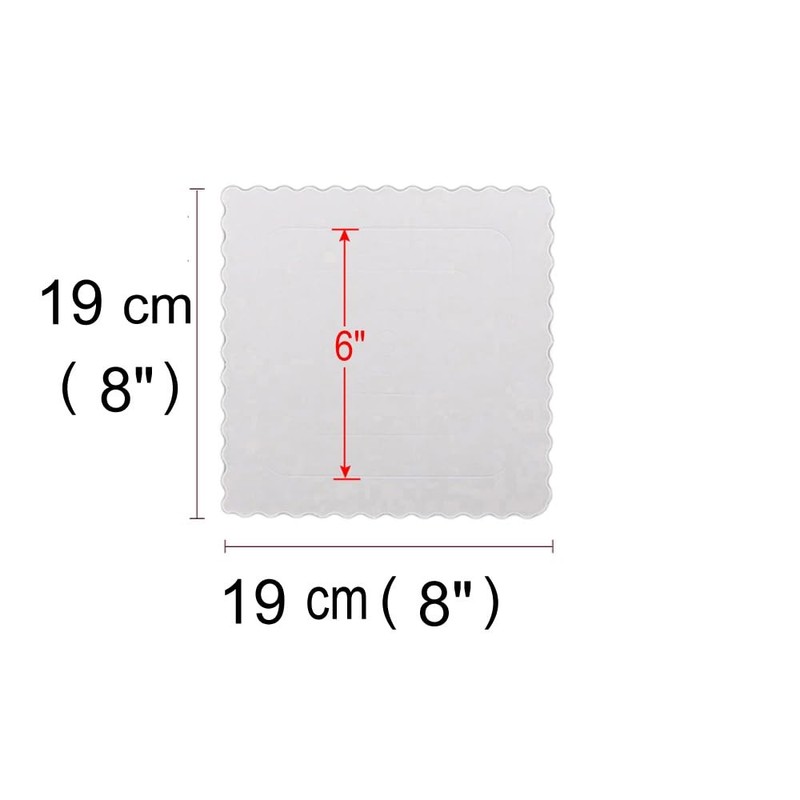 25 PCS 8 Inch Square White Cake Boards Cardboard Base Dessert Craft Display gallery