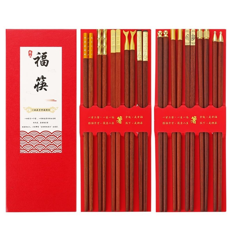 sandalwood chopsticks, 10 pairs of wooden chopsticks gift box, Chinese, Japan…