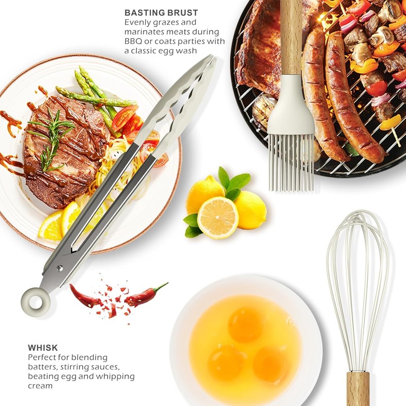 Silicone Cooking Utensils Set - 446°F Heat Resistant Silicone gallery