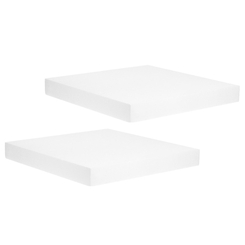2Pcs Square Foam Cake Dummy Set, 16″ x 16″ x 2″ Fake Cake Model Photo Prop