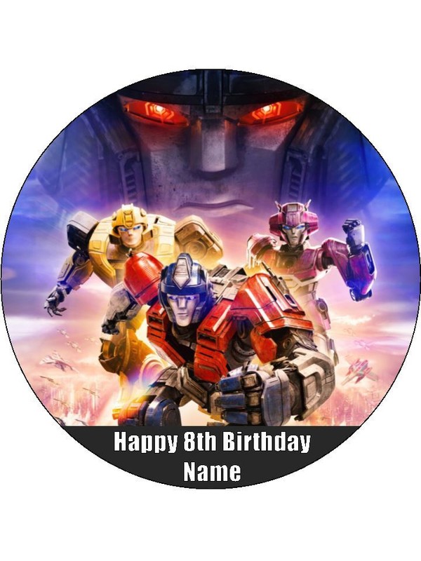 Transformers One Edible Cake Topper Wafer Birthday Cake Decoration (4 Sizes)