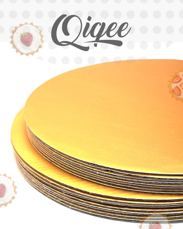 9 Inch Gold Cake Boards Round Circles Base FoodGrade Cardboard Plate 40 PCS gallery