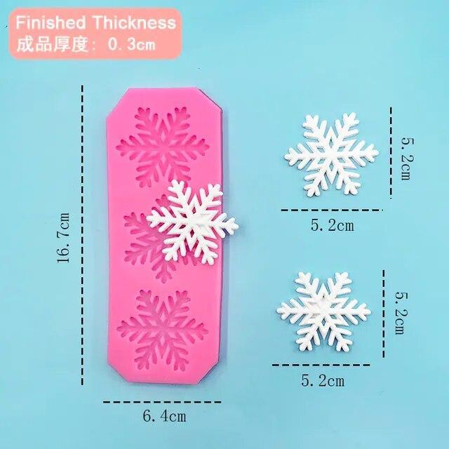 Cake Decoration Snowflake Chocolate Fondant Diy Mold Baking Cooking candles