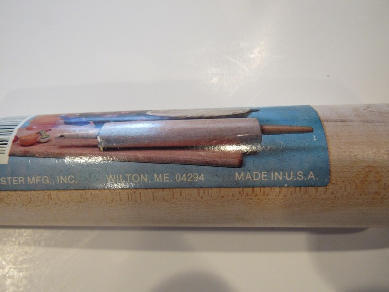NEW VINTAGE Rock Maple Barrel Rolling Pin Maine USA 17” With 10” Barrel gallery