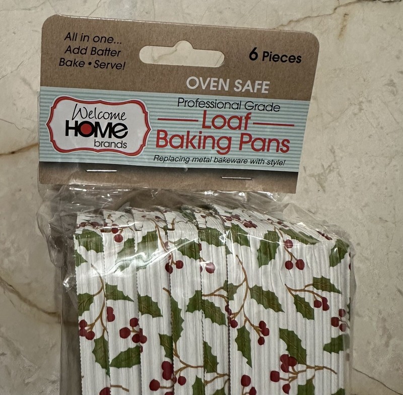 Free Standing Baking Pans Paper Bakeware Welcome Home 6 Pack Holiday Christmas gallery