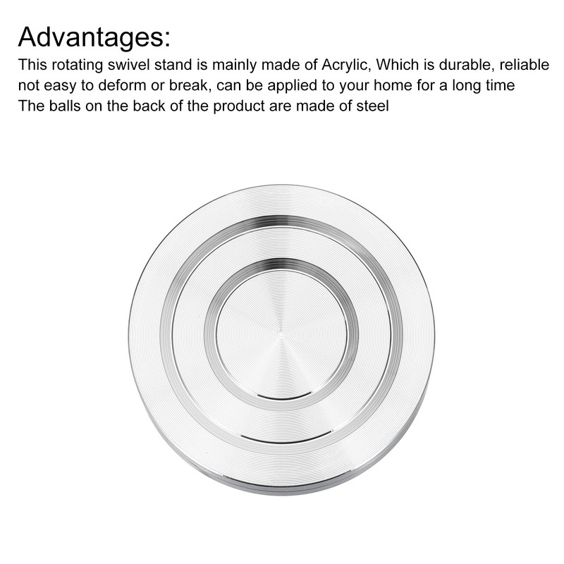2.4" Rotating Swivel Stand with Steel Ball Lazy Susan Two Sided Groove 0.59" gallery
