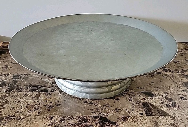 Galvanized Metal Farmhouse Cake Stand 14 In For Display or Serving Desserts Cake gallery