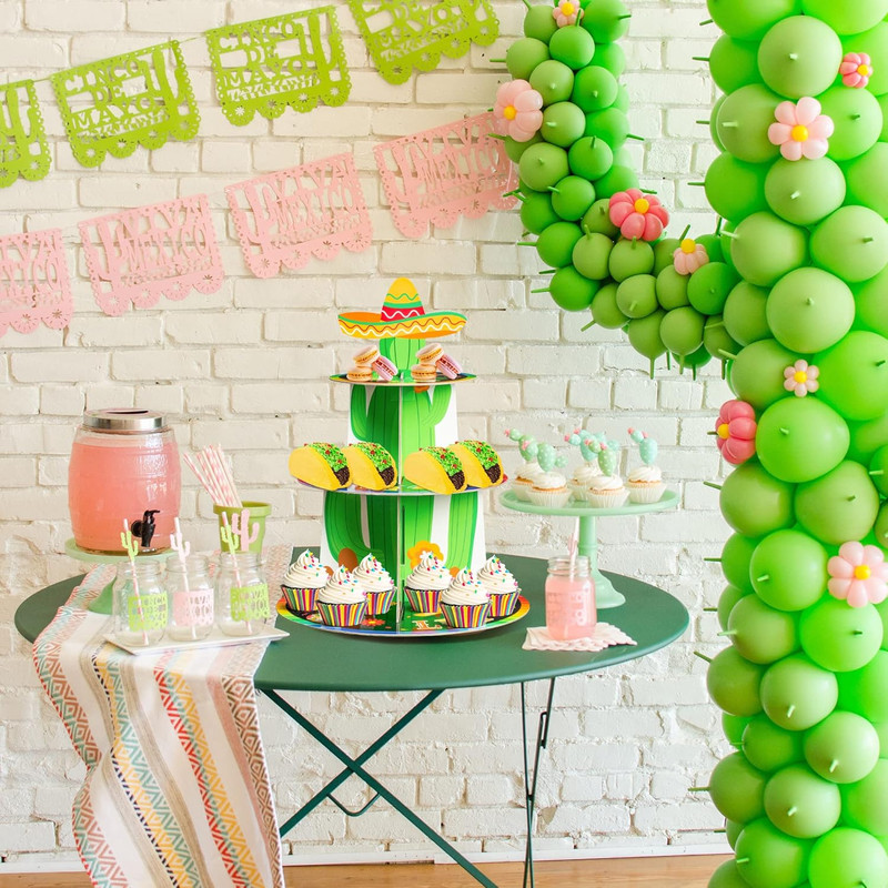 Mexican Fiesta Cupcake Stand - 3-Tier Let’S Fiesta Party Cupcake Tower Decoratio gallery