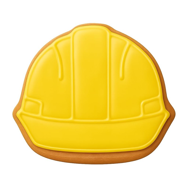Safety Helmet General Contractor Cookie Cutter & Stamp, Fondant & Clay - 4x3.5" gallery