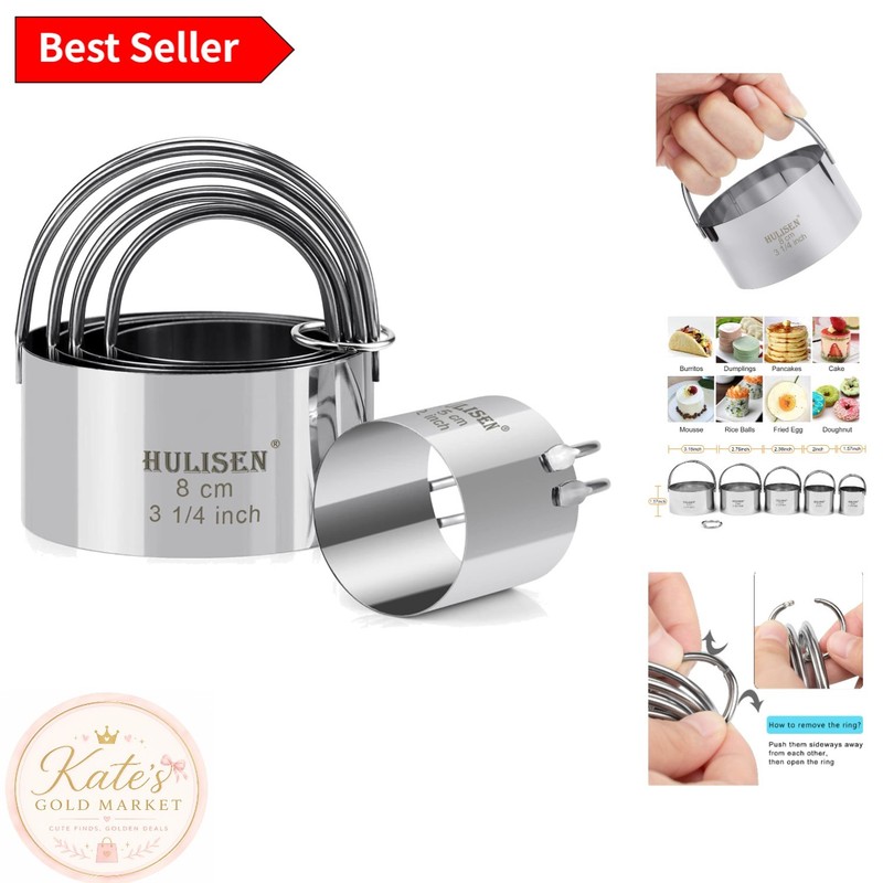Luxury Stainless Steel 5-Piece Cookie Cutter Set – Dishwasher Safe Baking Tools