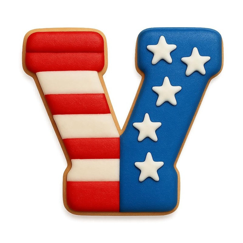 4 inches Varsity Letters Cookie Cutter for Baking & Fondant Clay Gifts - V gallery
