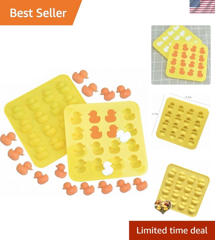 Adorable 2-Pack Duck Molds – Food-Grade Silicone for Gummy & Ice Cube Making