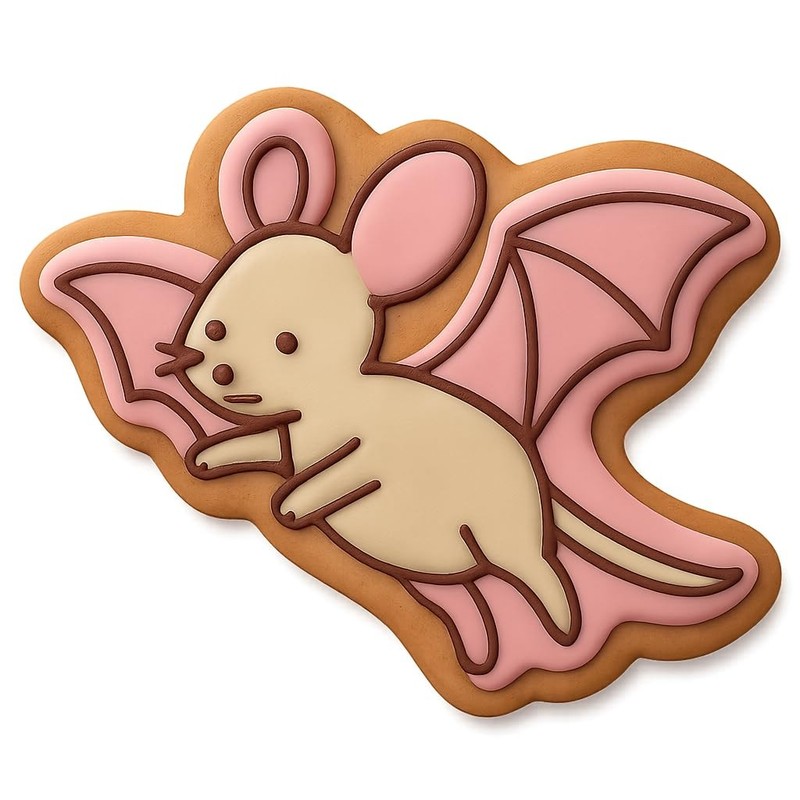 Flying Mouse Cookie Cutter & Stamp - 4x2.7 Fun Kitchen Baking gallery