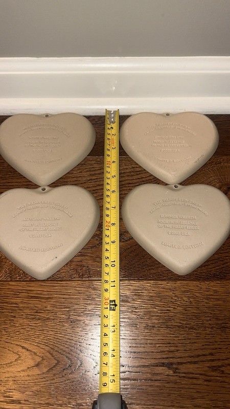 The Pampered Chef Stoneware Seasons Of The Heart Series Cookie Molds 2003 USA gallery