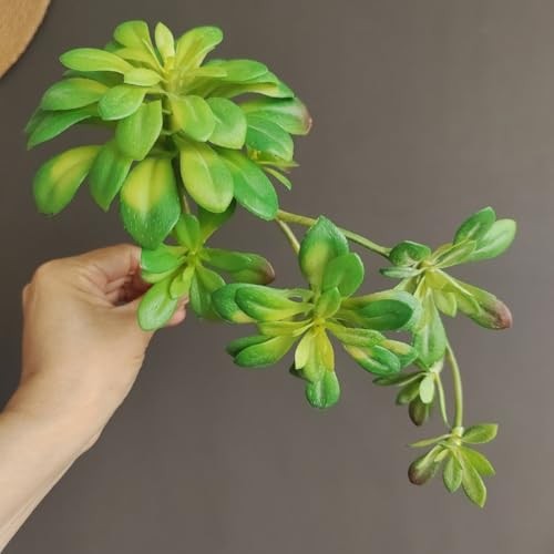 2pcs Artificial Succulent Plants, Realistic Large Fake Succulents, Green gallery