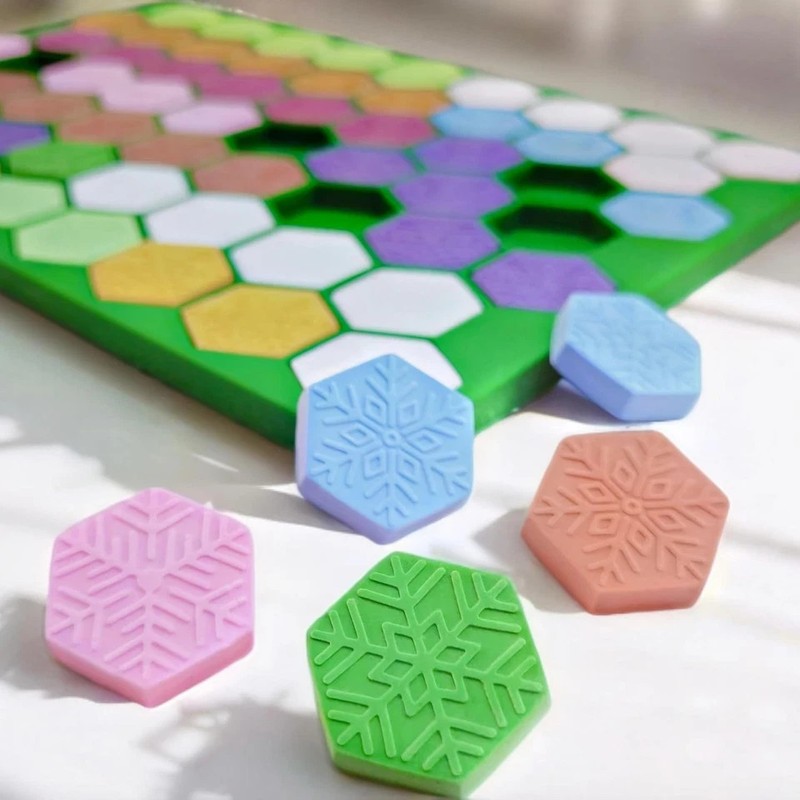 Hexagon Snowflakes Silicone Baking and Candy Mold with Scraper - Christmas Snowf gallery