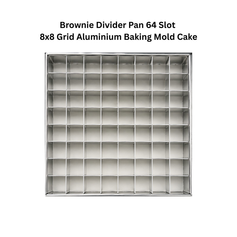 Brownie Divider Pan 64 Slot 8×8 Grid Aluminium Baking Mold Cake