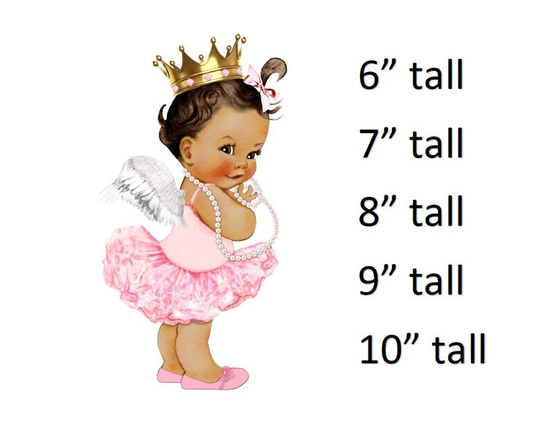 Pink Princess Ballerina Baby Girl Cake Edible Image,Pink Vintage Baby Girl