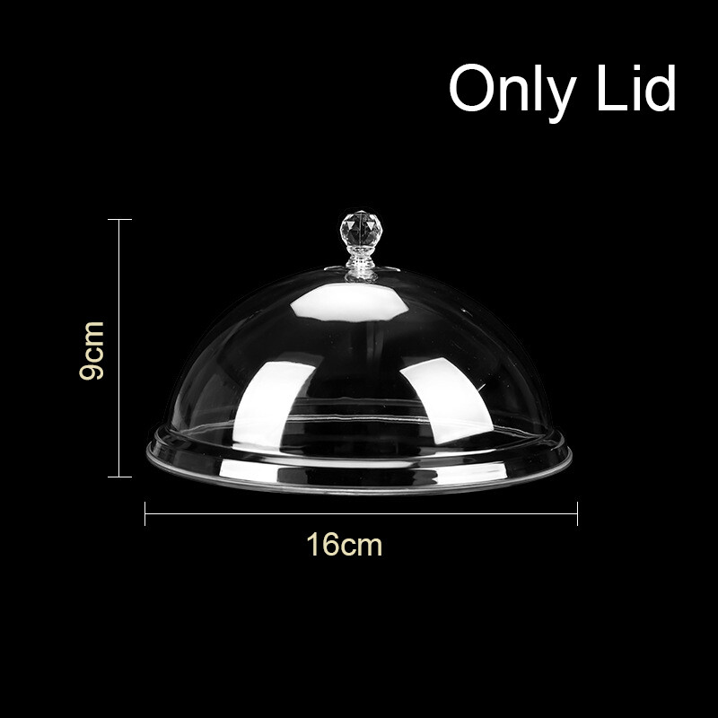 Clear Fruit Dessert Tray Plate Snack Plastic Display Plat Dust Proof Transparent