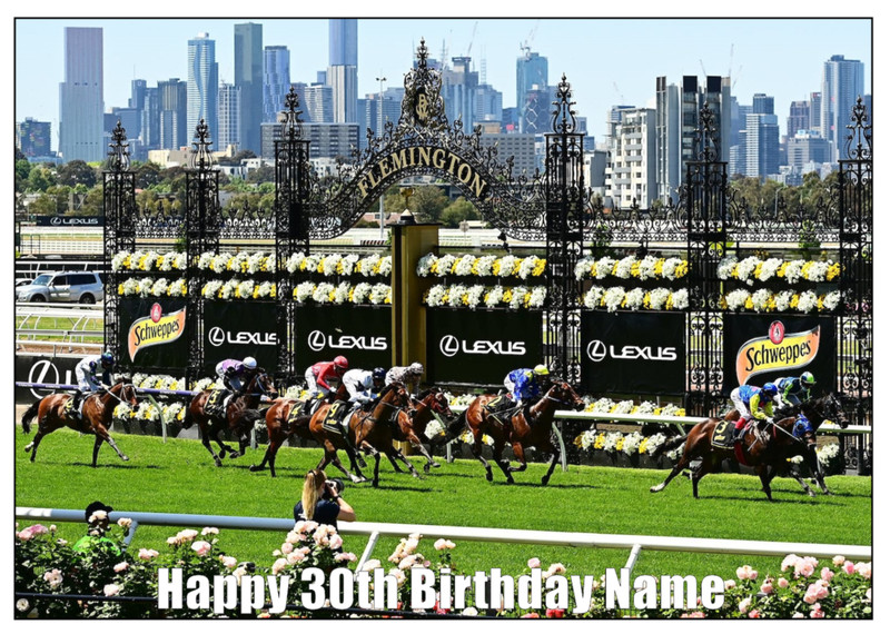Melbourne Cup Horse Racing Edible Icing Cake Toppers Birthday Party Decorations