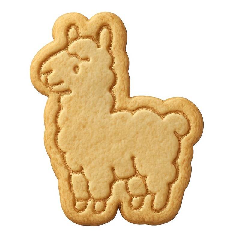 Fluffy Llama Cookie Cutter & Stamp, Fondant & Clay – 2.8×4