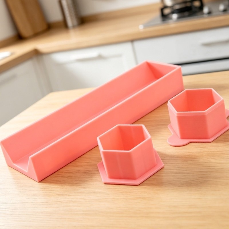 Creative Cake Cookie Cutter Molds Tray Set Hexagon Shape for Home Baking Tool gallery
