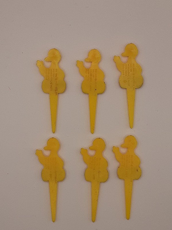 6 Vintage Big Bird Wilton Plastic Cake Toppers Hong Kong Cake Decoration gallery