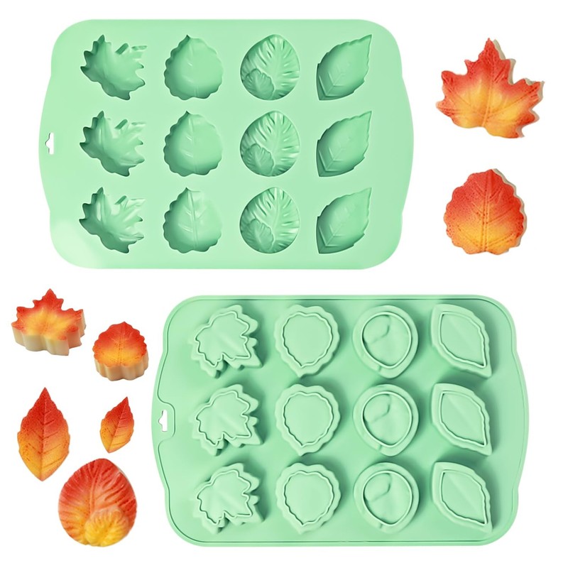 Silicone Maple Leaf Molds, Chocolate Mold for Fall Thanksgiving Christmas Par…
