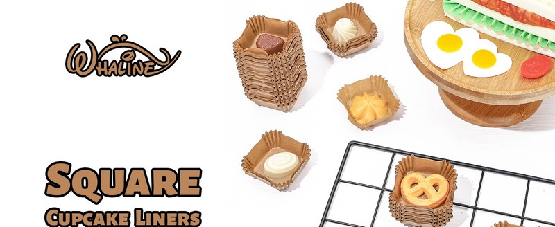 500Pcs Square Mini Cupcake Liners Disposable Brownie Baking Cups White Cupcake gallery