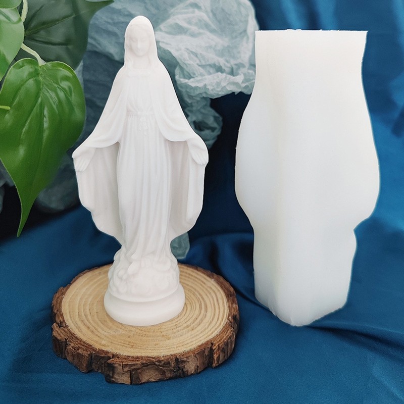 DIY Virgin Mary Silicone Soap Molds 3D Father Jesus Christ Statue Making Mold gallery