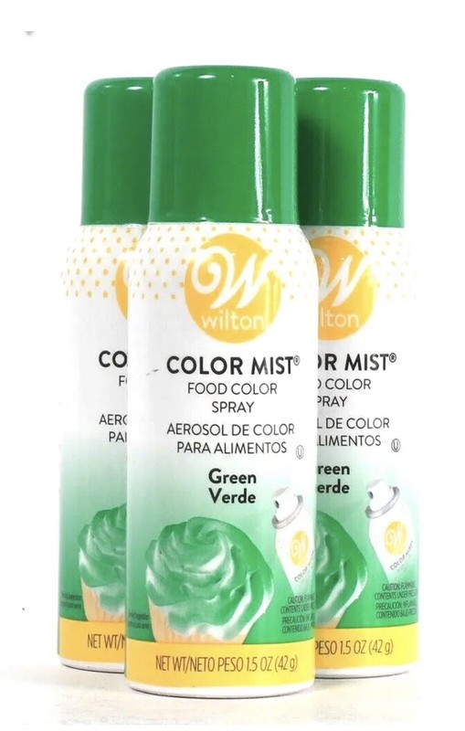 3 Ct Wilton 1.5 Oz Green Color Mist Food Color Spray For Cakes Cupcakes Cookies