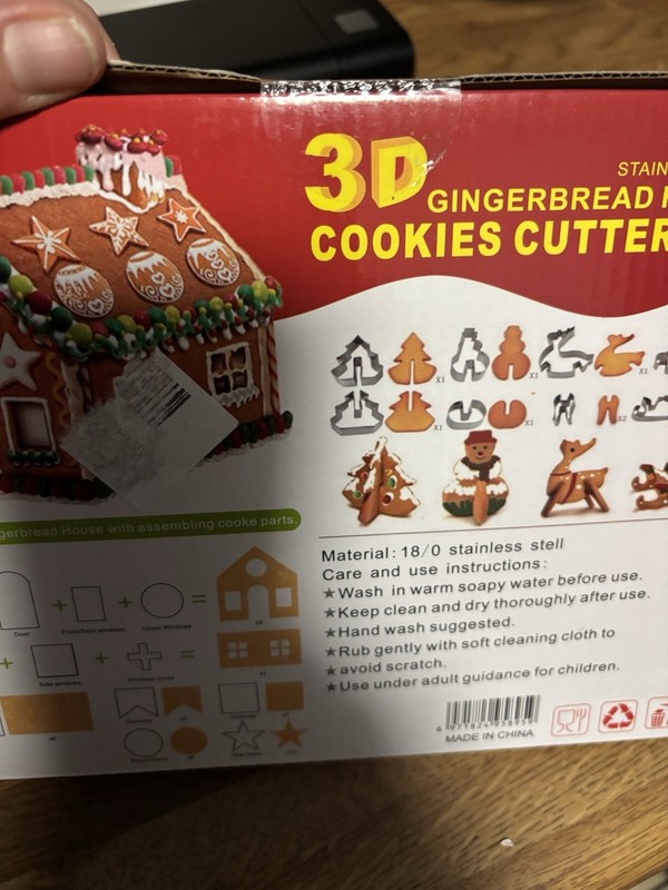 3D Gingerbread House Cookie Cutter Set 18 PCS Stainless Steel gallery