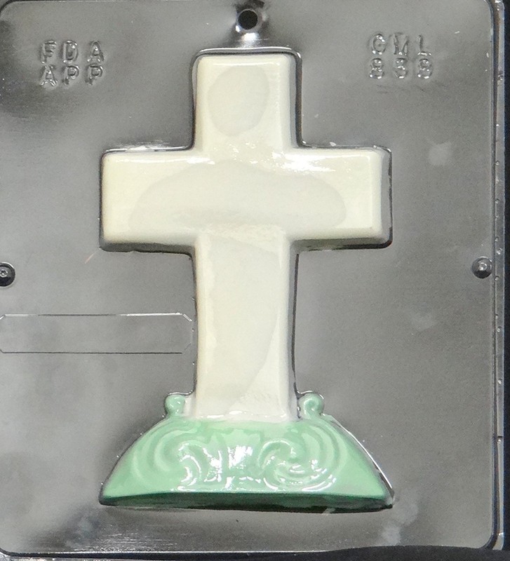 Cross on Base Chocolate Candy Mold Religious 838 NEW