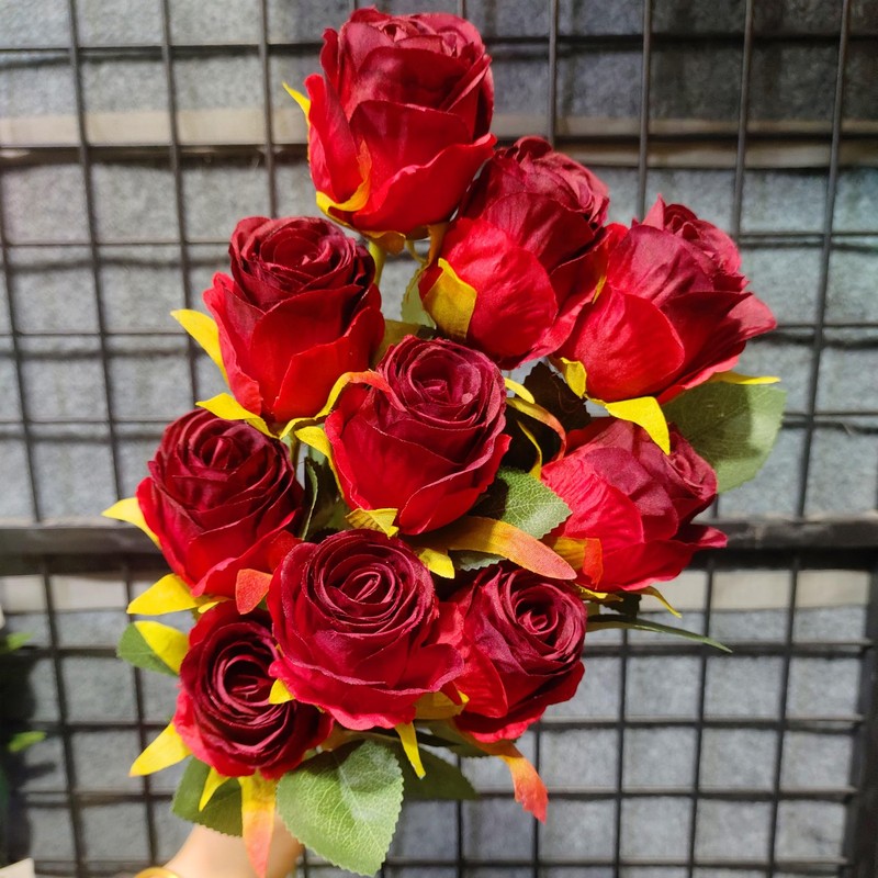 HZYZZYQ Artificial Roses 50 Pcs - Lifelike Single Stem Fake Roses with Natural P gallery