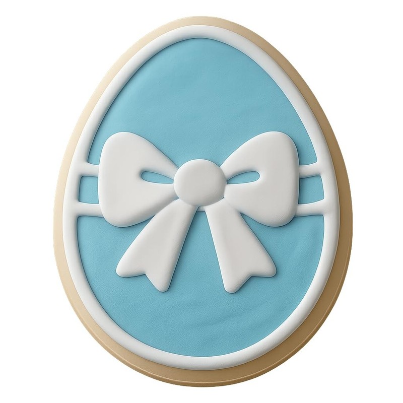 Classic Easter Egg with Bow Cookie Cutter & Stamp - 4x3 gallery