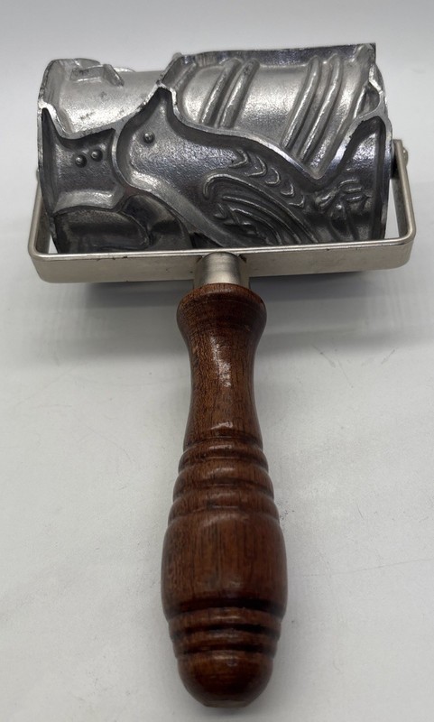 Vintage Monopol German Christmas Cookie Cutter Roller Press 8”L Roller Is 5”