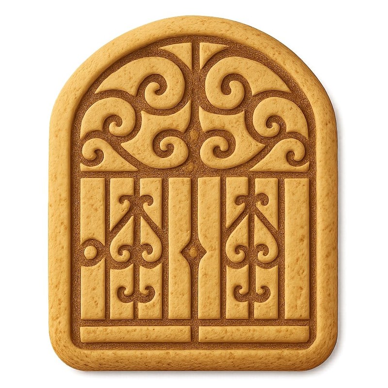Iron-wrought Gate Cookie Cutter & Stamp, Fondant & Clay – 4×3