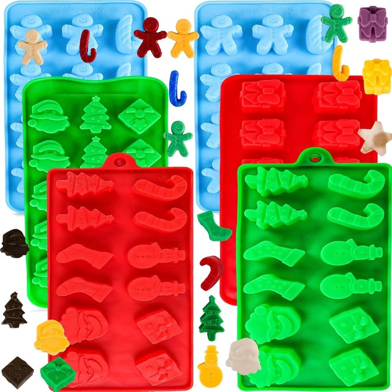 Christmas Silicone Molds Christmas Chocolate Mold Candy Molds for Baking Sweet