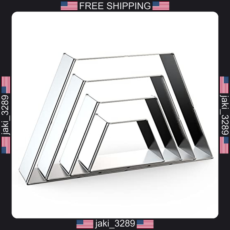Trapezoid Cookie Cutter Set Large – 5 Inch, 4 Inch, 3 Inch, 2 Inch – Geometric