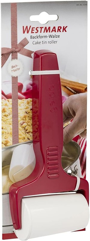 Westmark Cake Tin Roller For Round Baking Tins, Conical, Plastic, Red/White, 314 gallery