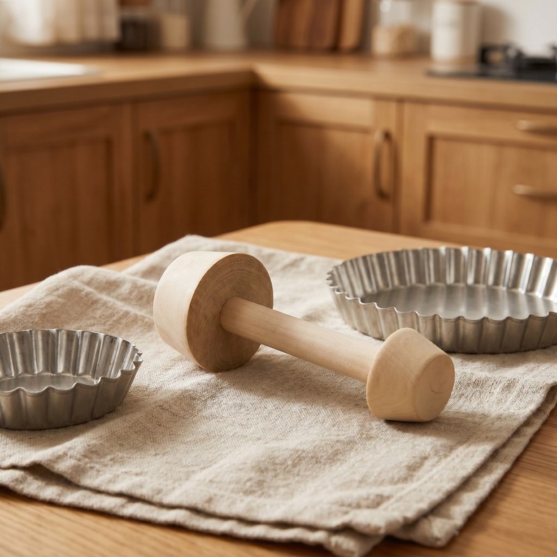 5Pcs Reusable Wooden Tart Tamper Dual Sided Pastry Press Kitchen Tool gallery