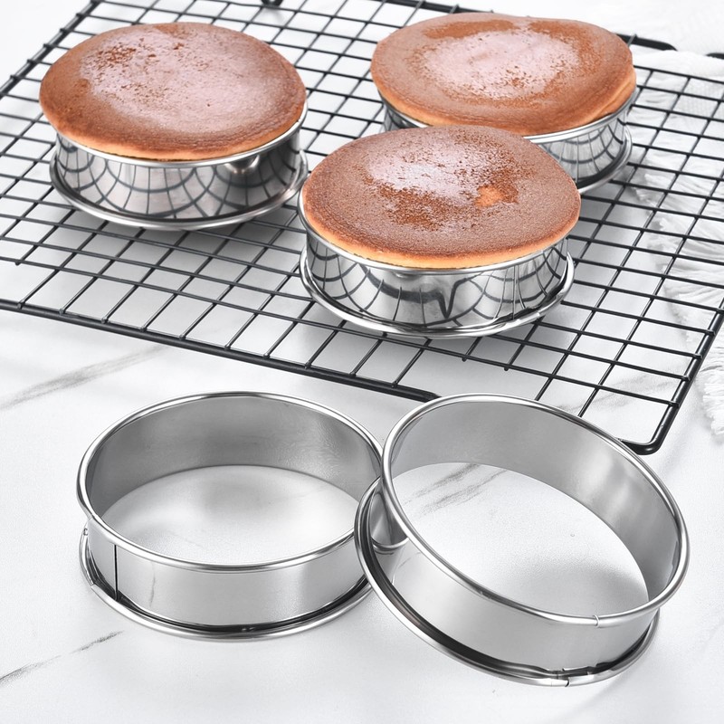 24Packs English Muffin Ring 3.15 Inch Crumpet Rings Stainless Steel Double Ro... gallery