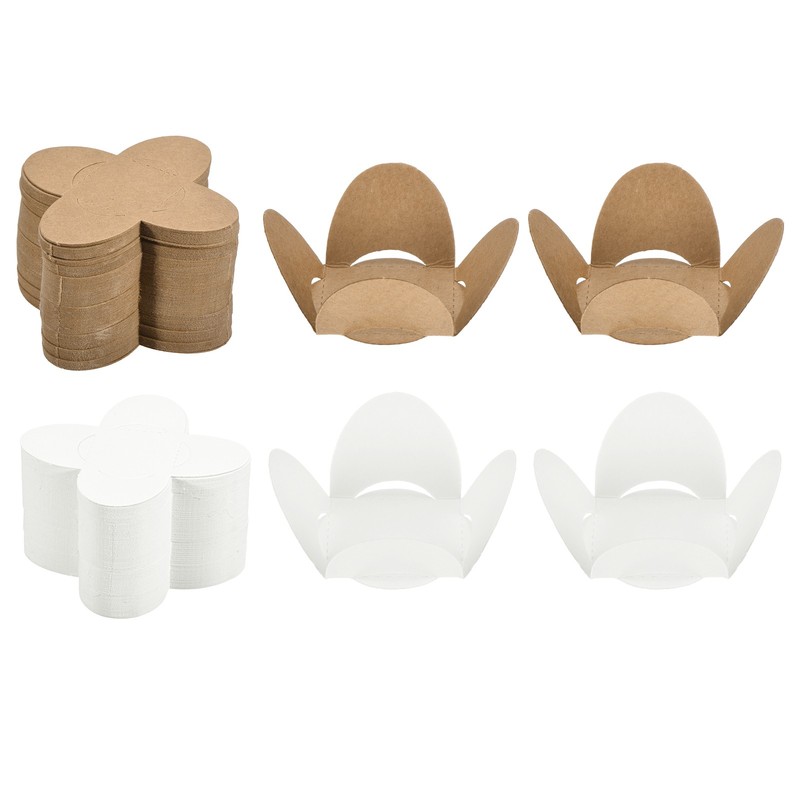 220Pcs Truffle Liners, For Mini Chocolate Prints, White/Brown