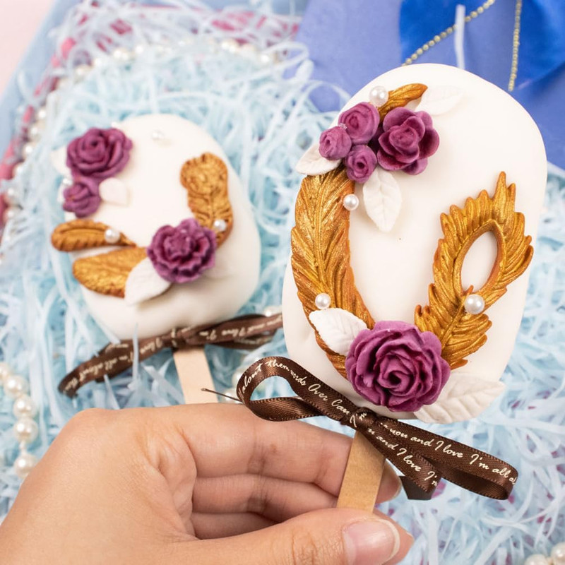 Funshowcase 32 Cavity Roses Flower Fondant Candy Silicone Mold for Sugarcraft Ca gallery