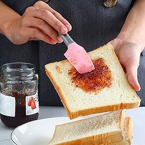 Silicone Mini Spatula, Curved Small Spatula, Kitchen Jar Spatula, Wet Pet gallery