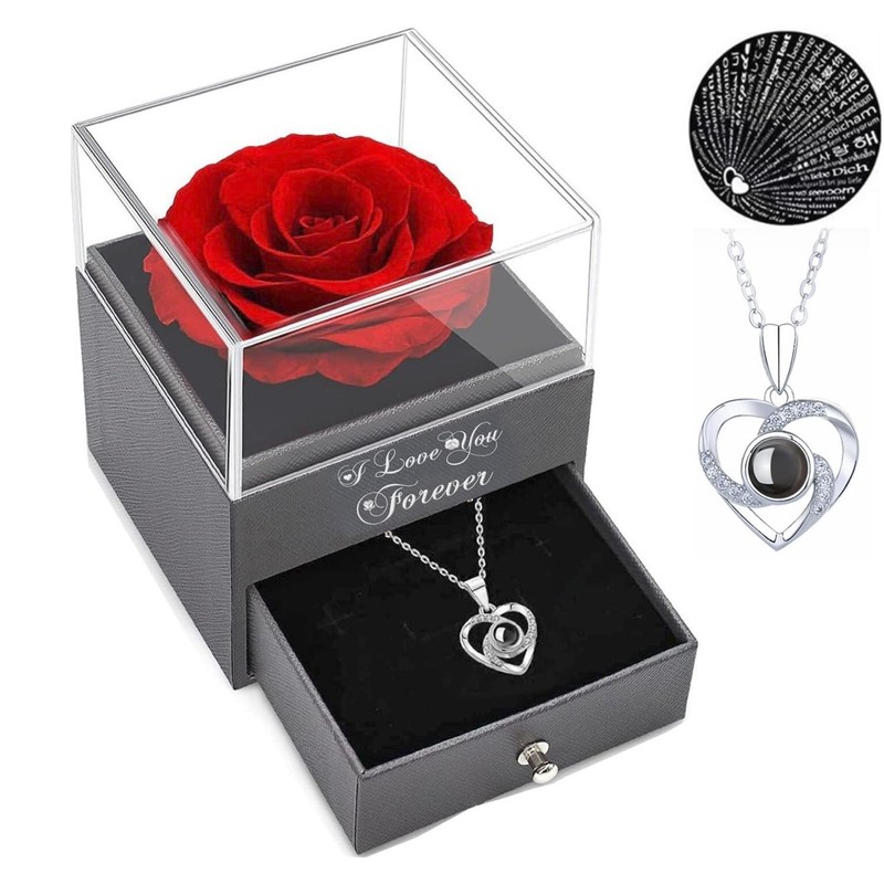Gifts for Women Christmas Stocking Stuffers – Red Rose with I Love RoseRed