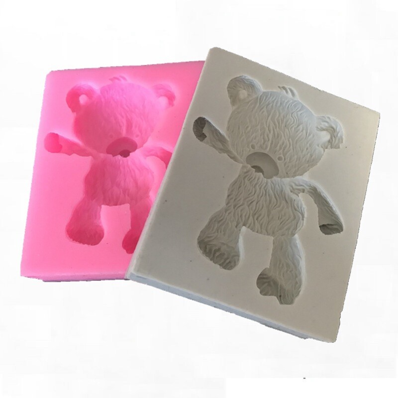 3D Plush Bear Silicone Mold Cake Jelly Candy Baking Mold for Wedding Birthday gallery